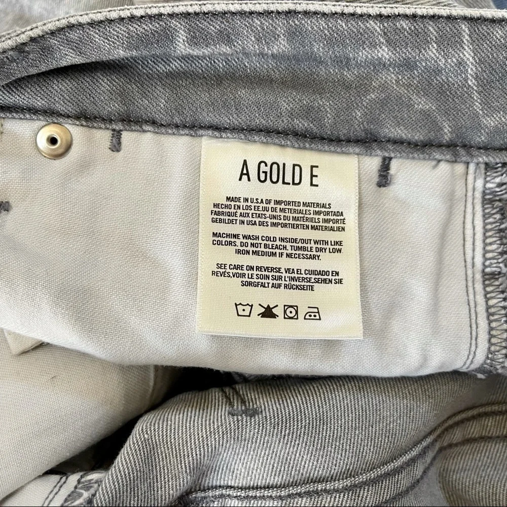 Agolde Chloe Jeans Skinny Low Rise Casual Distressed Festival Concert Gray 27